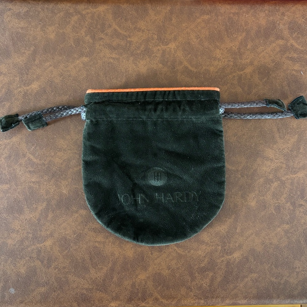 John Hardy Black Drawstring Jewelry Bag